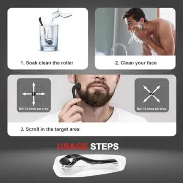 540 Titanium Derma Roller - Microneedle Micro Needle Roller for Men and Women Home Use - Microneedling Roller Microneedle Roller Skin Care Tool (#0.5#)