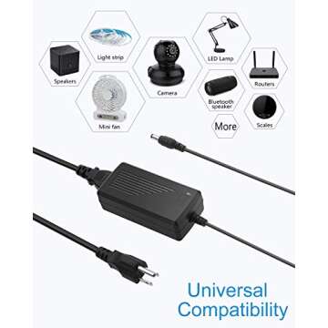 ALITOVE DC 12V 5A Power Supply Adapter for LED Lights