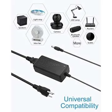 ALITOVE DC 12V 5A Power Supply Adapter for LED Lights