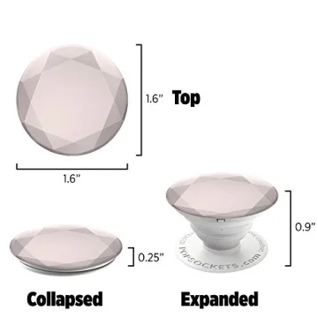 Stylish PopSocket Diamond Rose Gold Grip & Stand