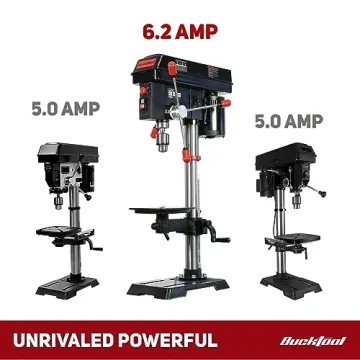 BUCKTOOL 12 INCH Professional Bench Drill Press with Laser