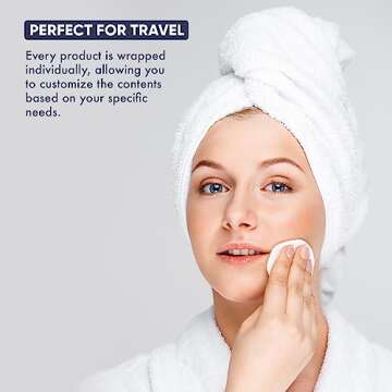 Personal Care Travel Toiletries | 1-Shoppe Amenities Kit | Travel Shaving Set, Toothbrush & Paste, Mouthwash, Makeup Wipes, Swabs, Nail File & Sewing Kit | 300 Pieces