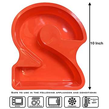 JETKONG 10-Inches Silicone Number Cake Mold DIY Baking Cake Pan with Decorating Pen (Number 2)