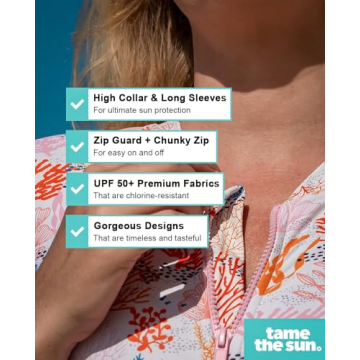 Stylish Tame the Sun Women's Long Sleeve Swimsuits with UPF 50+