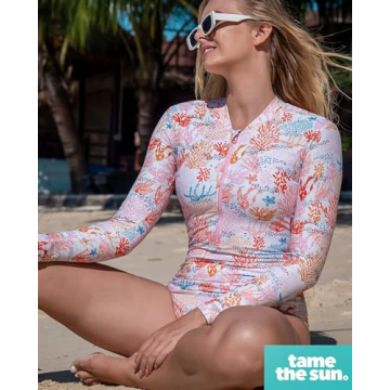 Stylish Tame the Sun Women's Long Sleeve Swimsuits with UPF 50+