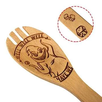 Stylish Bamboo Burned Wooden Spoons Set for All Occasions