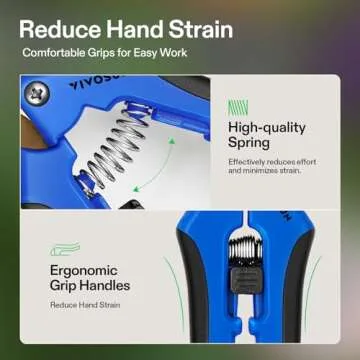 VIVOSUN Curved Gardening Scissors 6.5 Inch Hand Pruner Shear with Titanium Coated Blades 1-Pack