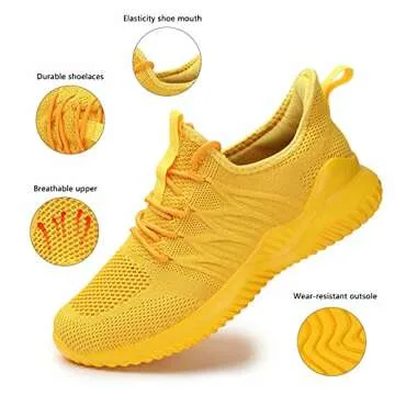 Women's Ladies Slip-on Walking Shoes Tennis Running Sneakers Work Casual Comfor Lightweight Gym Trai...