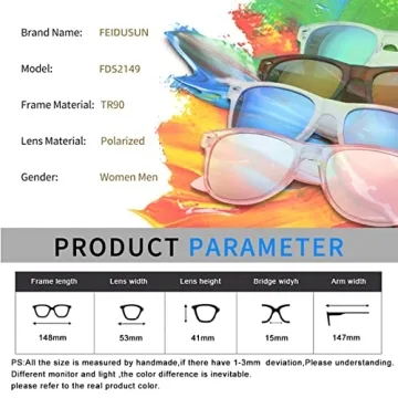 FEIDUSUN Polarized Sunglasses for Men and Women - UV Protection
