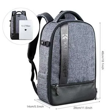 K&F Concept DSLR Camera Backpack - Waterproof & Large Capacity