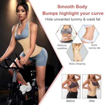 Gotoly Quick Weight Loss, Adjustable Straps Body Shaper Waist Cincher Tank Top (XL Fits 30.7-33.8 Inch Waistline, Beige)