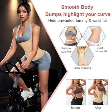 Gotoly Quick Weight Loss, Adjustable Straps Body Shaper Waist Cincher Tank Top (XL Fits 30.7-33.8 Inch Waistline, Beige)