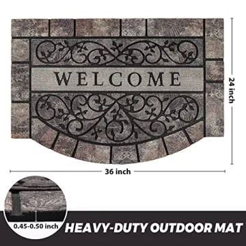Durable MTOUOCK Welcome Mat Outdoor 24 x 36 Inch
