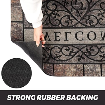 Durable MTOUOCK Welcome Mat Outdoor 24 x 36 Inch