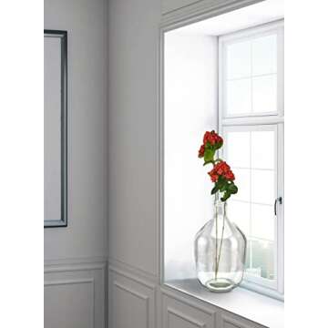 Serene Spaces Living Clear/Brown Tall Vase, Bottle Glass Vase, Elegant Home Decor for Fresh or Dried Flowers, Perfect for Living Rooms, Dining Areas, and Centerpieces (Large- Pack of 1)