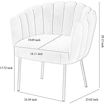 MEXIYA Doloris Modern Velvet Upholstered Side Chair