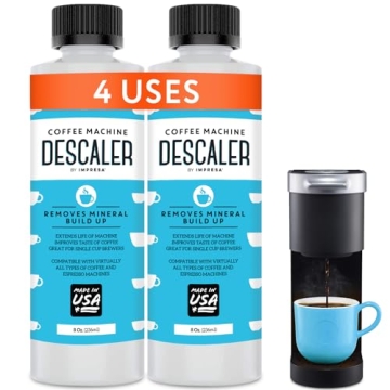Descaler (2 Pack, 2 Uses Per Bottle) - Made in the USA - Universal Descaling Solution for Keurig, Ne...