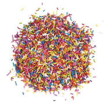 Dye Free Rainbow Sprinkles - 1.5 Pounds - All Natural, Vegan Sprinkles for Baking, Ice Cream, Cookies, Cupcakes - Non-Gmo Rainbow Sprinkles For Cake Decorating - Bulk Sprinkles