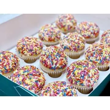 Dye Free Rainbow Sprinkles - 1.5 Pounds - All Natural, Vegan Sprinkles for Baking, Ice Cream, Cookies, Cupcakes - Non-Gmo Rainbow Sprinkles For Cake Decorating - Bulk Sprinkles