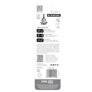 Zebra Pen bLen Retractable Gel Pen - Stylish & Smooth Writing