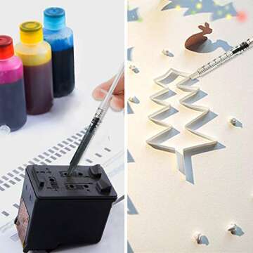 DEPEPE 120pcs 1ml Luer Slip Tip Syringe with Caps, Without Needle, for Pet Feeding and Industrial Use