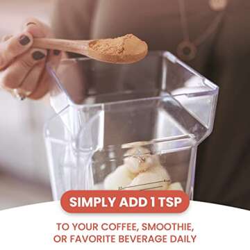 Organic Mushroom Powder Blend - 4-in-1 Reishi, Lion’s Mane, Cordyceps and Chaga Mushroom Supplement Extract Complex, Mushroom Blend Powder for Immune Boost & Brain Support, Add to Coffee, Tea or Water