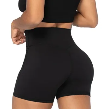 Crossover Biker Shorts for Women with Tummy Control