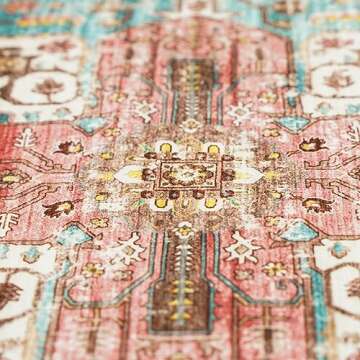 RUUGME Washable 9x12 Area Rug - Stain Resistant Comfort