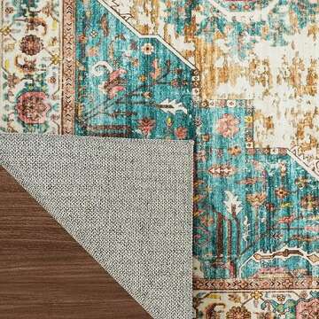 RUUGME Washable 9x12 Area Rug - Stain Resistant Comfort