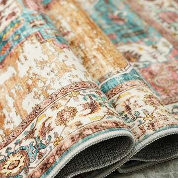 RUUGME Washable 9x12 Area Rug - Stain Resistant Comfort