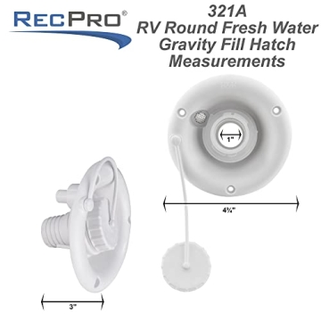 RecPro RV Fresh Water Gravity Fill Hatch - Easy Installation