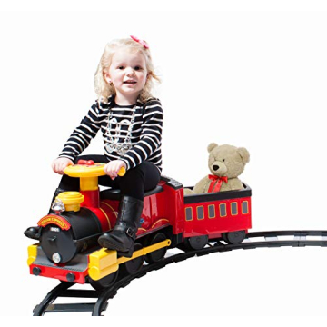 Rollplay Electric Train Ride On with Real Steam for Kids