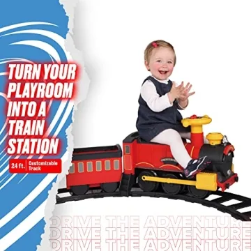 Rollplay Electric Train Ride On with Real Steam for Kids