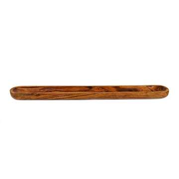 Kaizen Casa Hand-Carved Acacia Wood Long Olive Tray Canoe Style Perfect for Dinner Rolls, or as a Ta...