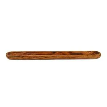 Kaizen Casa Hand-Carved Acacia Wood Long Olive Tray Canoe Style Perfect for Dinner Rolls, or as a Ta...