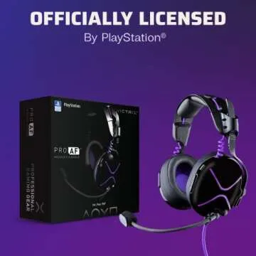 PDP Victrix Pro AF Premium Wired Esports Gaming Headset for PlayStation 5 - Removable Boom Microphone PS4/PS5/PC (Black/Purple)