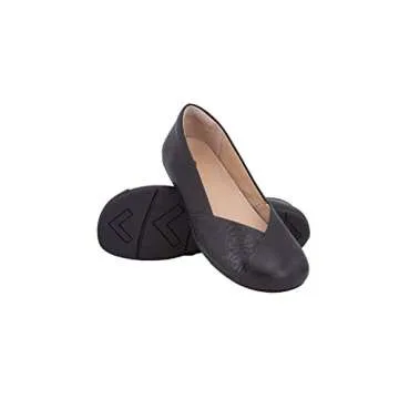 Xero Shoes Women's Phoenix Ballet Flats | Elegant, Comfortable, Everyday Wear | Black Leather, Size ...