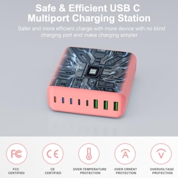 265W USB C 8-Port Charging Station for All Devices