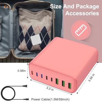 265W USB C 8-Port Charging Station for All Devices