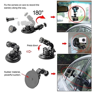 ASOCEA Action Camera Mount - Strong Suction for All Cameras