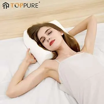 TOPPURE Cube Memory Foam Pillow for Side Sleepers