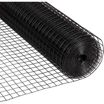 Fencer Wire 16 Gauge Black Vinyl Coated Welded Wire Mesh Size 0.5 inch by 1 inch (4 ft. x 100 ft.)