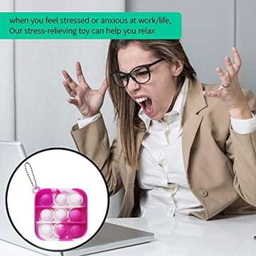12 Pcs Mini Pop Bubble Fidget Sensory Toys - Fun for All Ages
