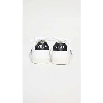 Veja Women's Esplar Logo Sneakers, Extra White/Black, 5 Medium US