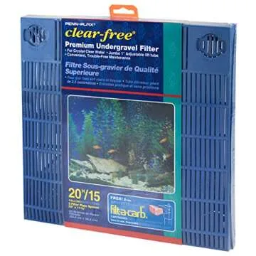 Penn-Plax Undergravel Aquarium Filter for 15-20 (high) Gallon Tanks – Two 11.2” x 11.25” Plate...