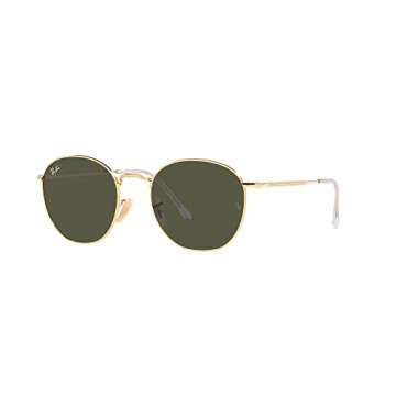 Ray-Ban RB3772 Rob Round Sunglasses, Gold/Green, 54 mm