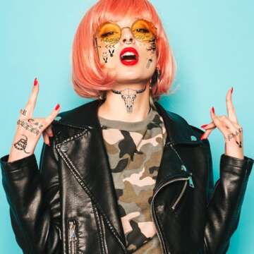 Cosplay Male Rap Artist-Inspired Temporary Tattoos – Realistic Fake Hand and Face Tattoos for Men,...