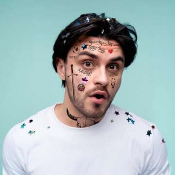 Cosplay Male Rap Artist Temporary Tattoos for Events