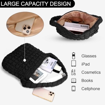 Stylish Quilted Tote Bag for Women Lightweight and Spacious