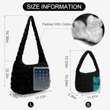 Stylish Quilted Tote Bag for Women Lightweight and Spacious